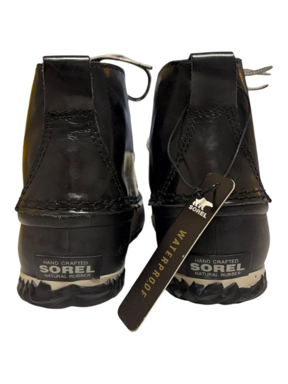 Sorel "Out N About" Black Rain Ankle Boots (7.5) - Picture 4 of 5
